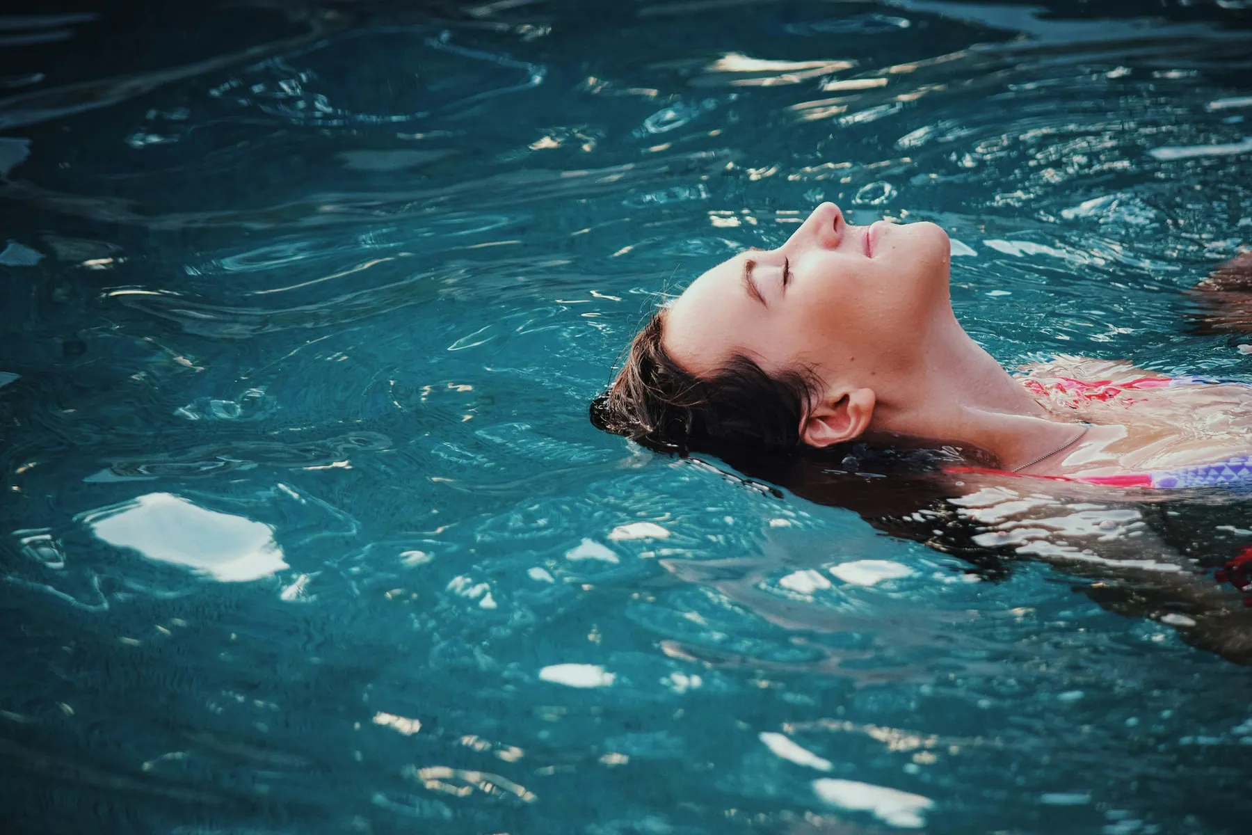 Relaxing in the GreenSPA indoor pool